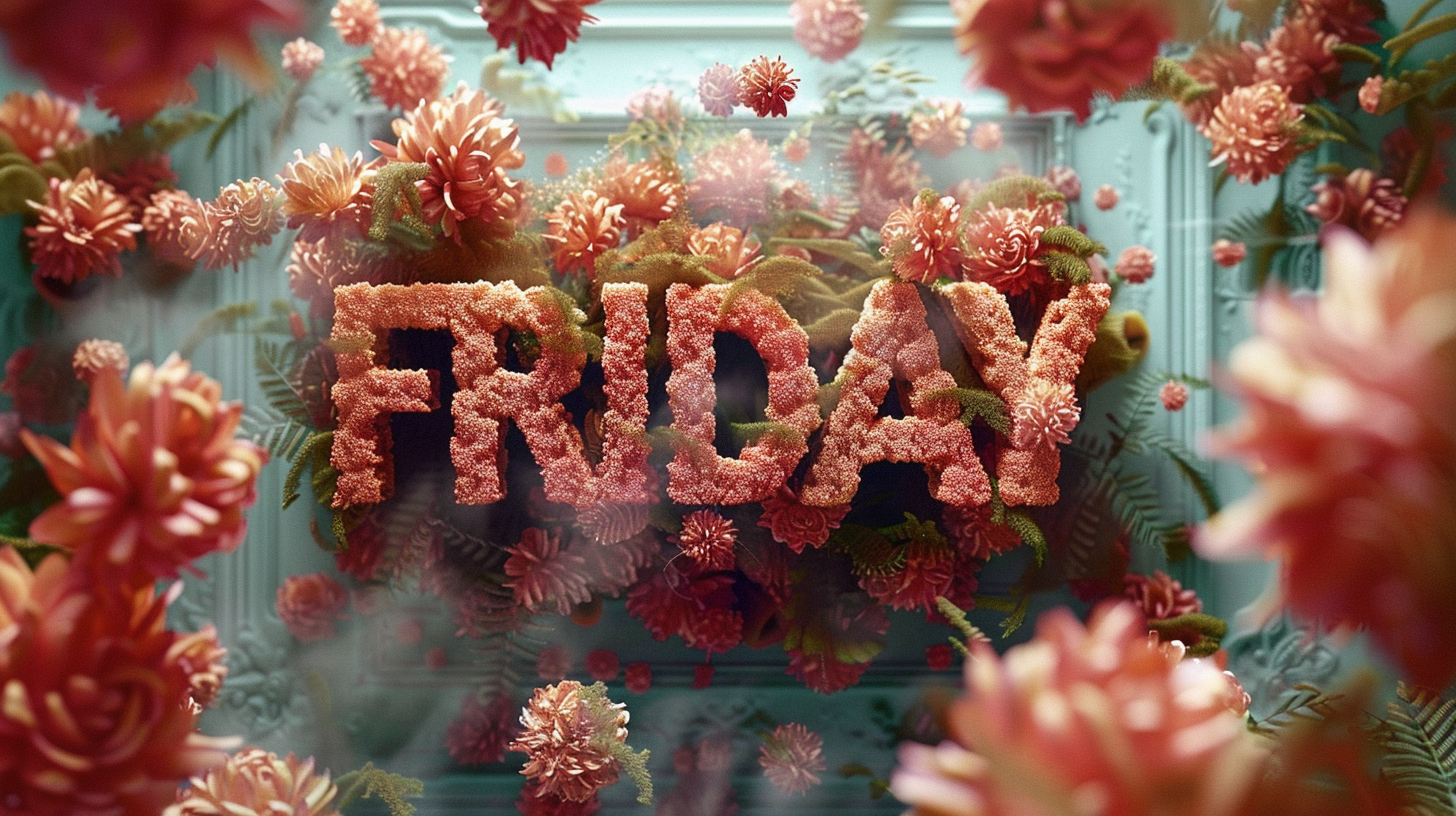 Friday Spelled In Flowers