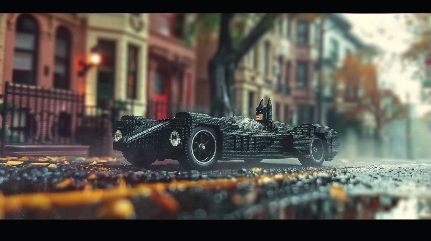 HO Scale Batmobile Driving Through Gotham City1