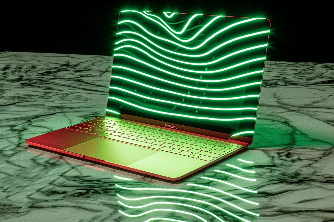 Neon Green Laptop Screen