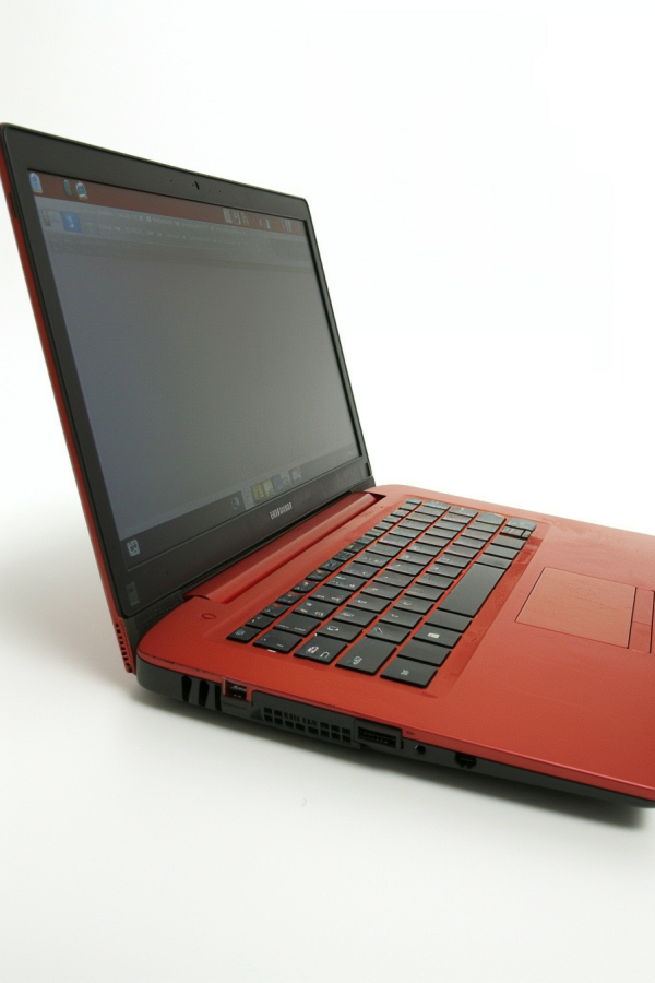 Photo of a Red Laptop Facing Forward