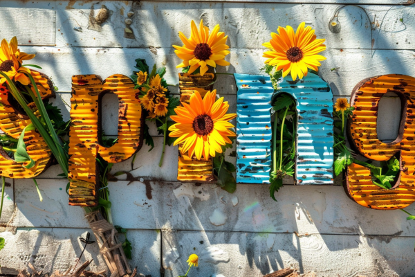 Write the Word Spring using Flowers