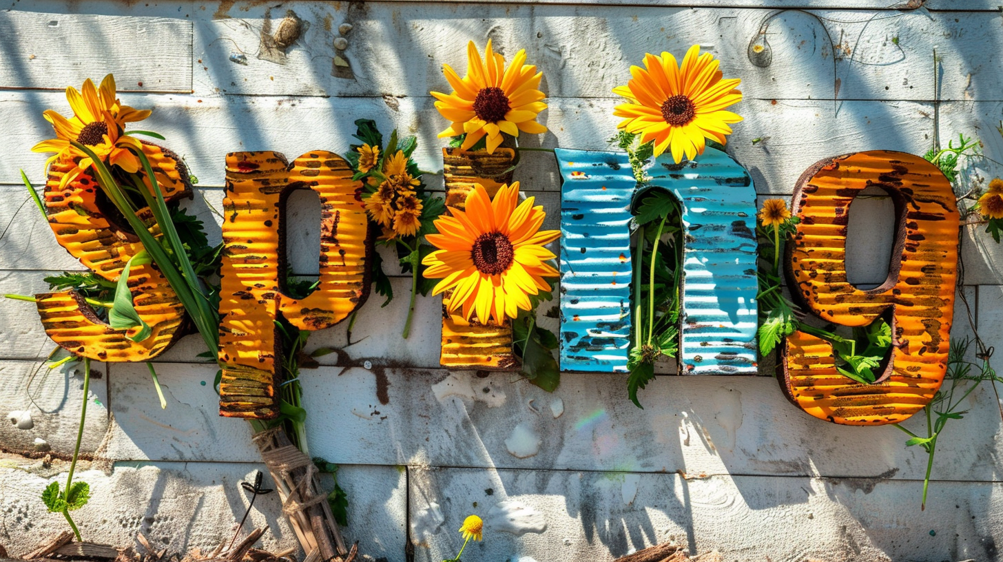 Write the Word Spring using Flowers