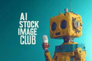 AI Stock Image Club Robot Speaker