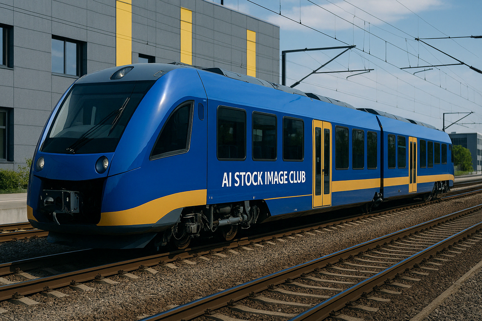 AI Stock Image Club Light Rail AI Generated Stock Image