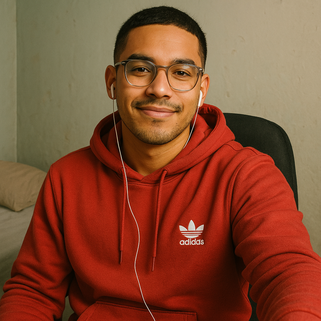 Black Male in Adidas Hoodie – AI Generated Stock Image