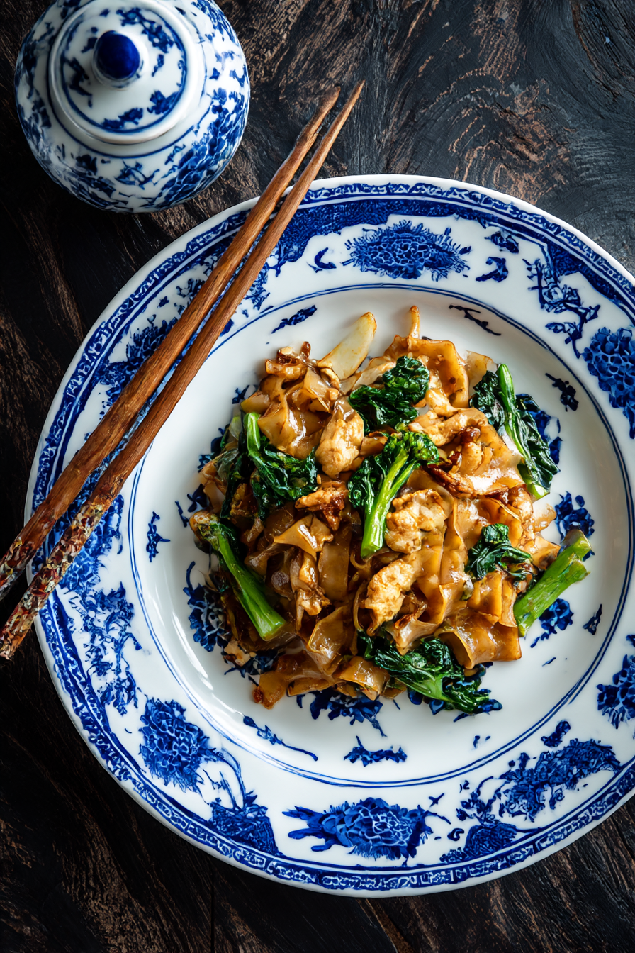 Chicken Pad See Ew AI Generated Stock Image
