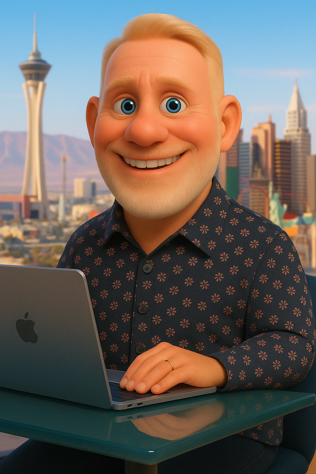 Dennis with Las Vegas Strip in the Background