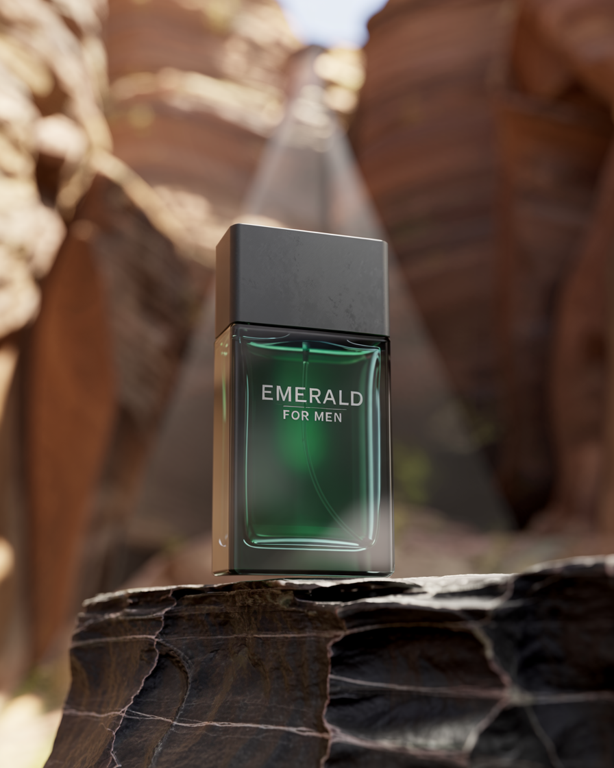 Emerald for Men Fragrance AI Generated Stock Image