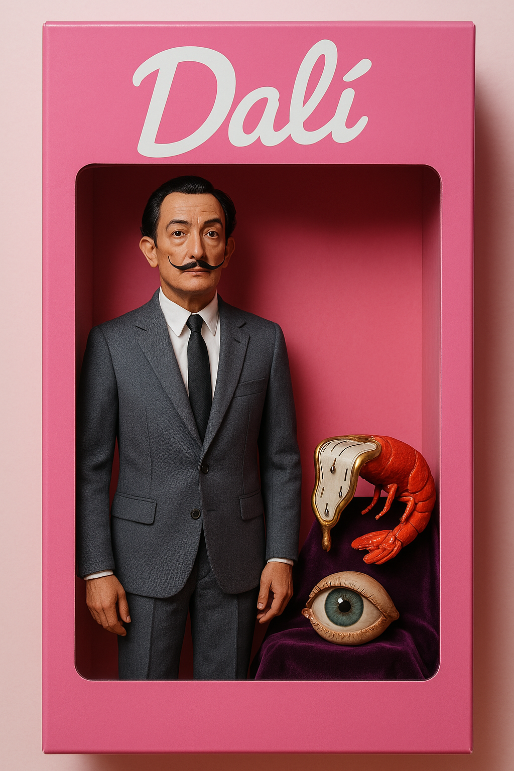 Salvador Dali Doll AI Generated Stock Image